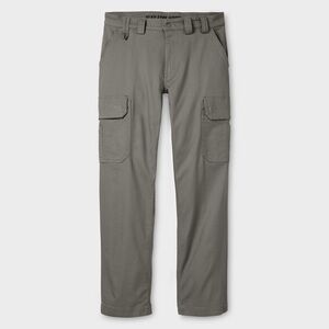 Men's DuluthFlex Fire Hose slim Fit Cargo Work Pants in grey / olive green